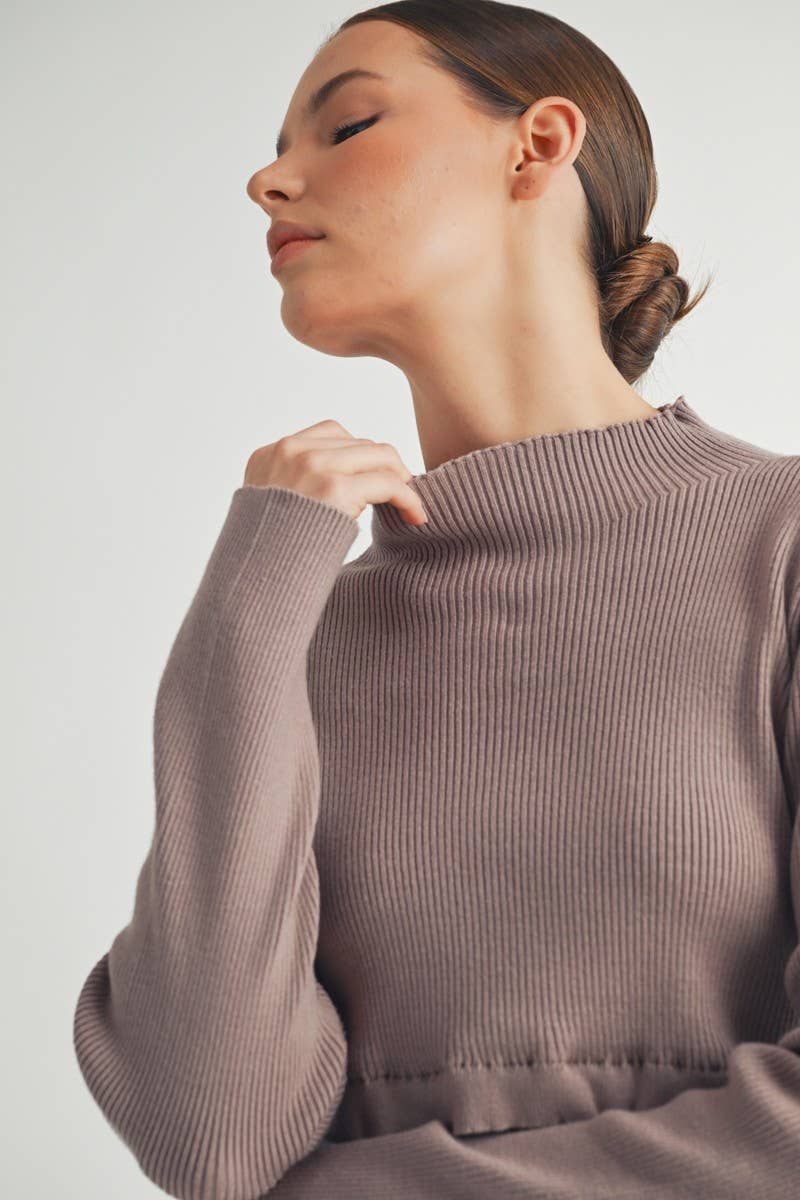 Long Sleeve Twofer Sweater Mini Dress