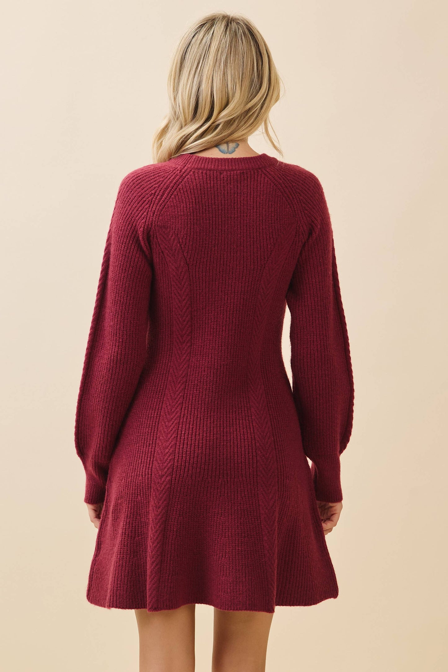 Ribbed Knit Sweater Dress OD52027