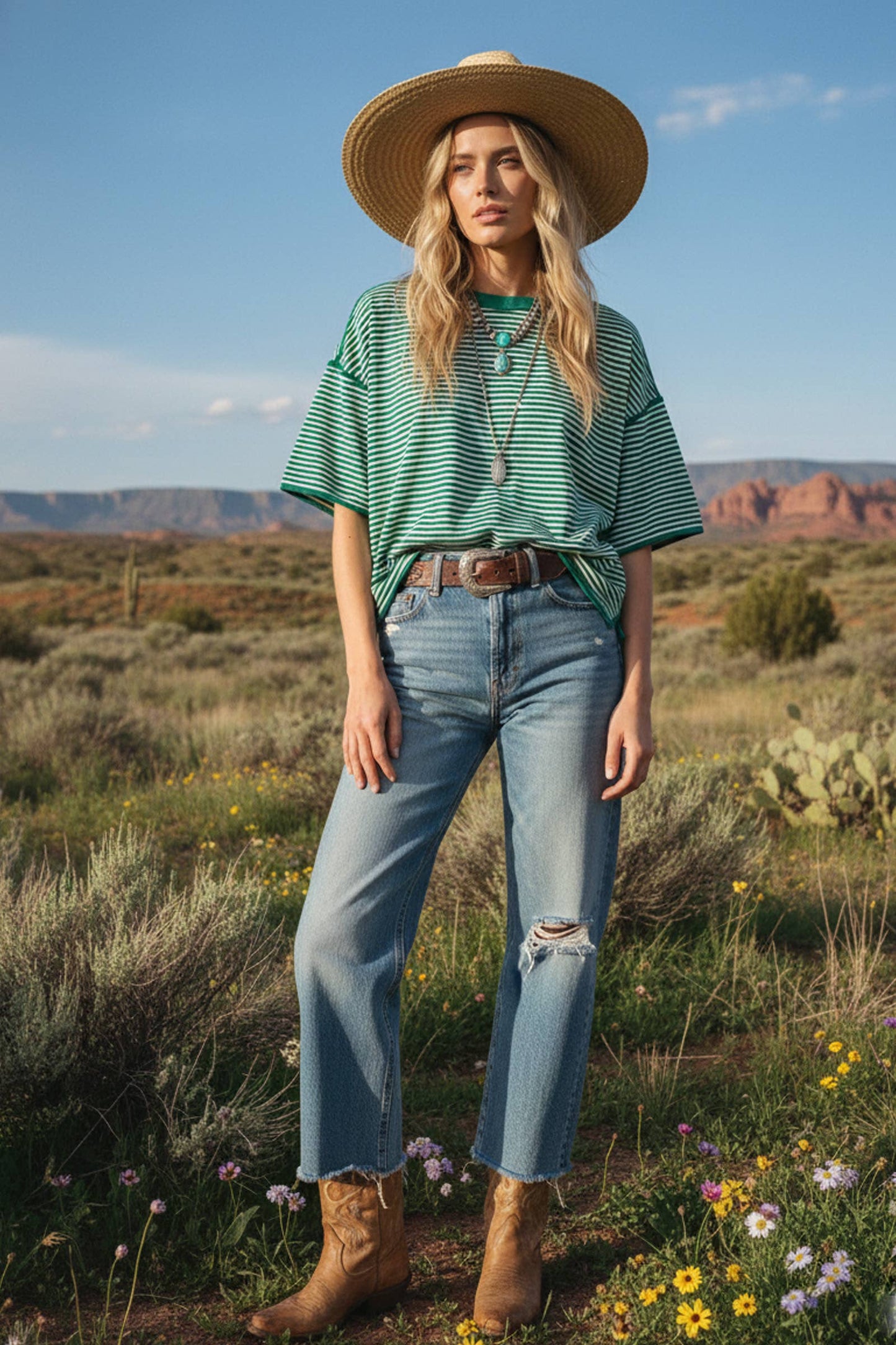 Striped Oversized Knit Top