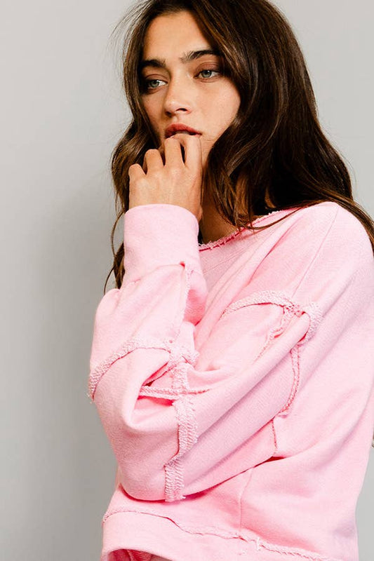 T2170 Solid Cropped Sweatshirt