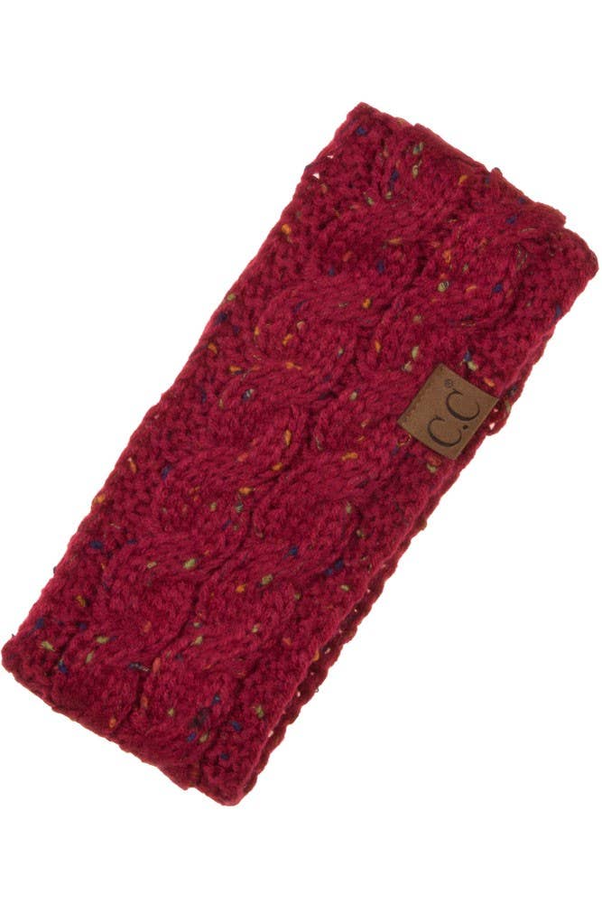 C.C Chunky Knit Confetti Sherpa Lined Headband