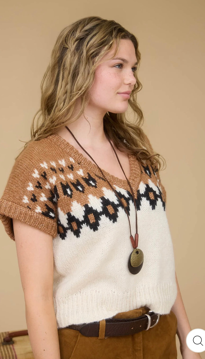 Short sleeve sweater