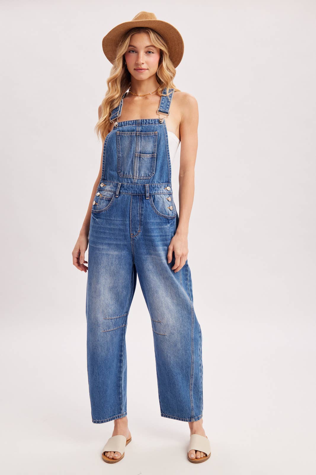 Bluivy - DENIM BARREL OVERALLS