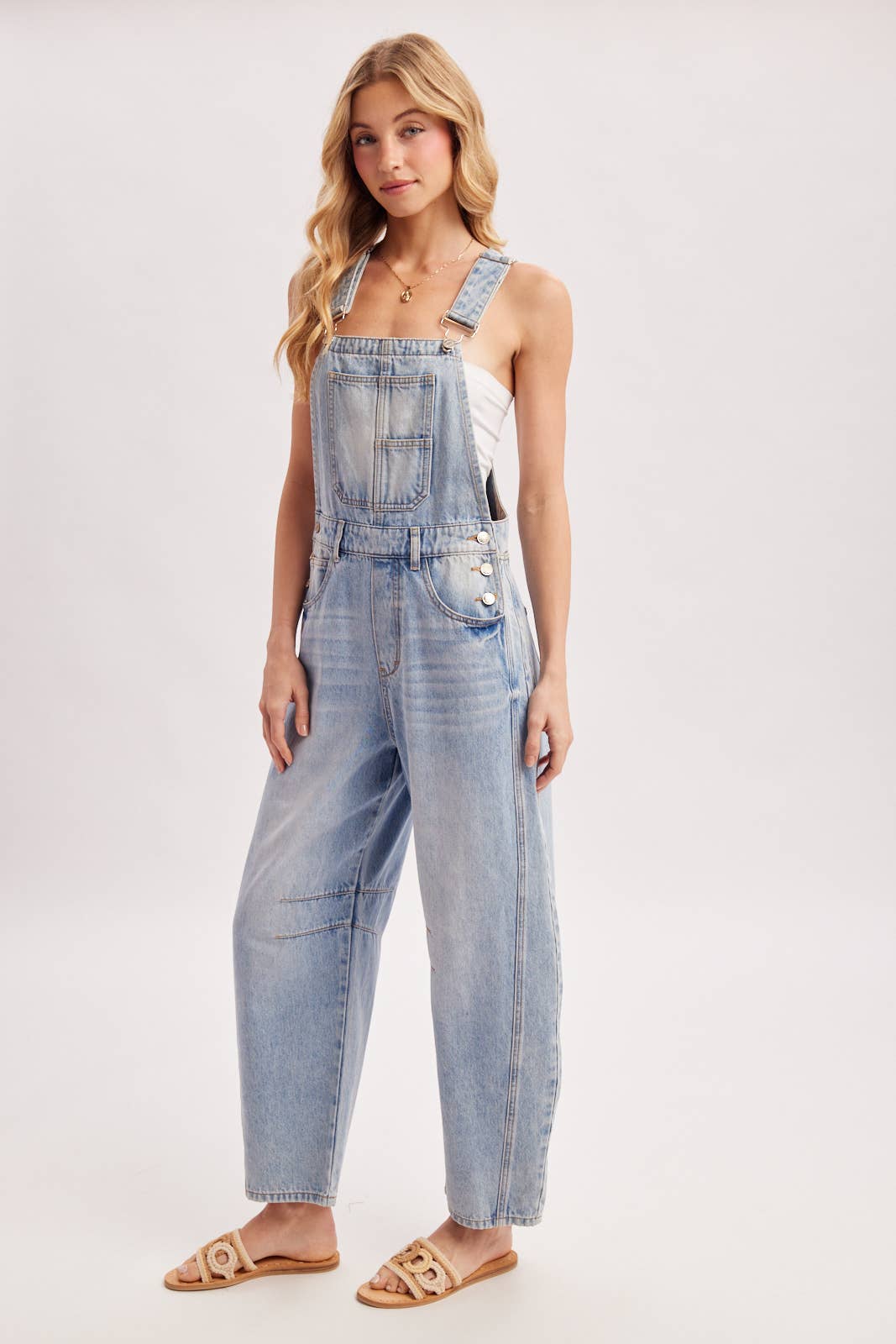Bluivy - DENIM BARREL OVERALLS