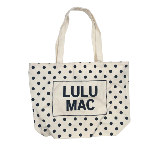 Girlie Girl Originals - Lulu Mac Canvas Tote PD-BG-1002-Black Dot on White