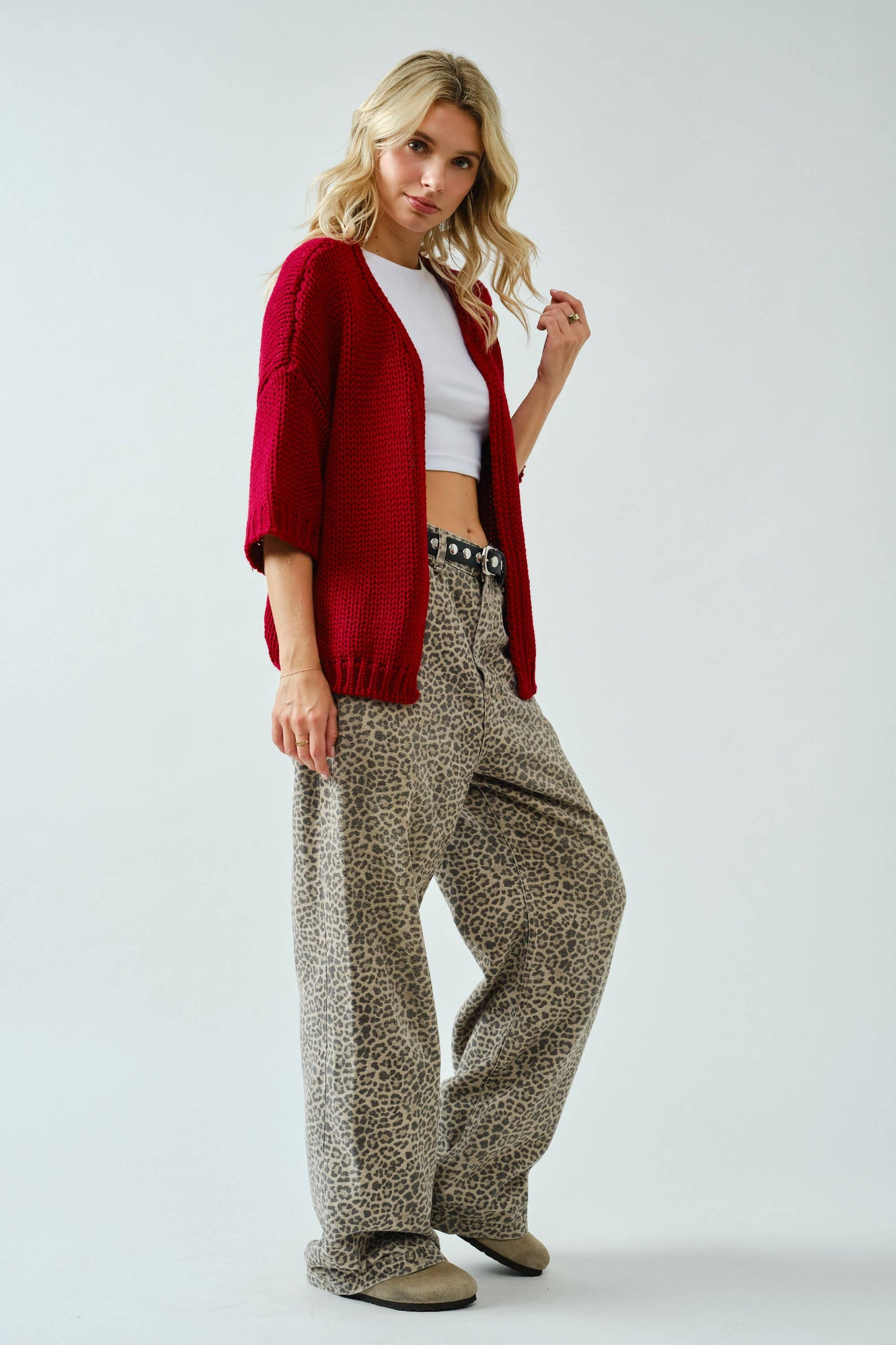 SA00115T - Chunky Open Cardigan