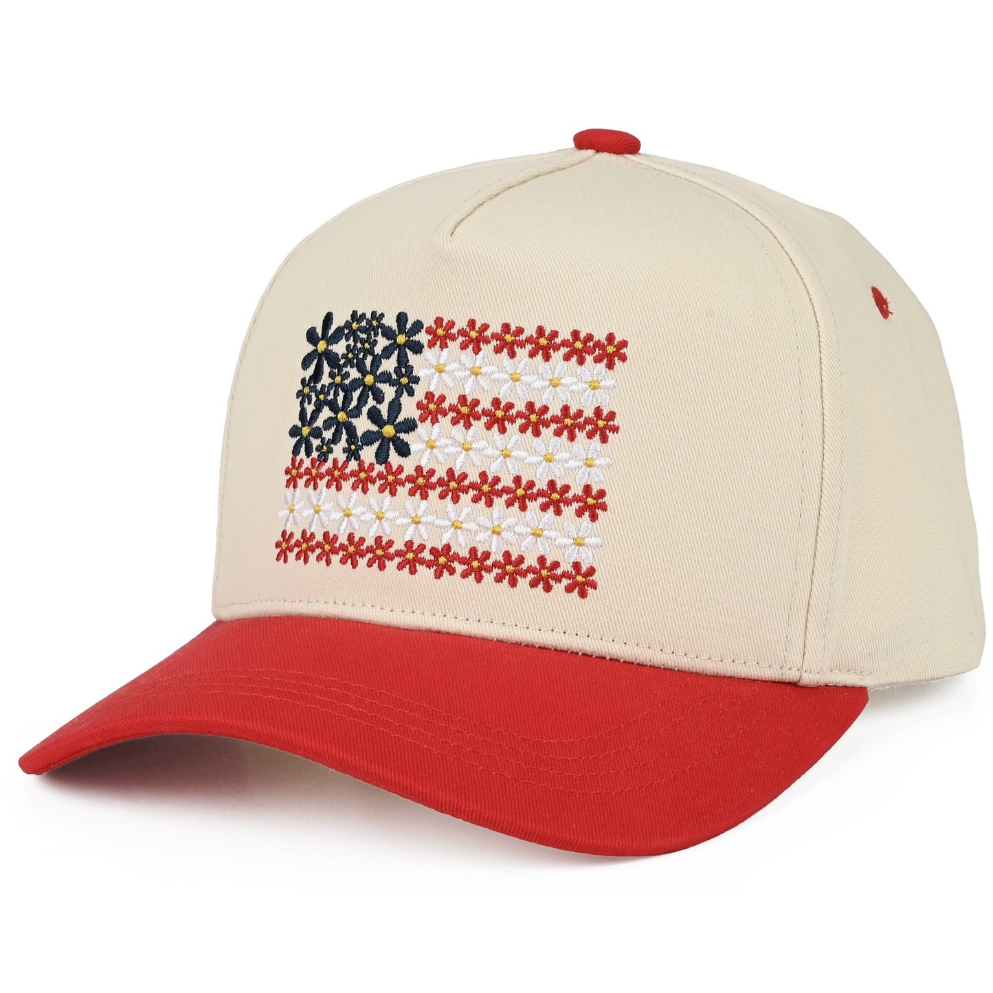 Floral Flag Pattern Trucker Hat
