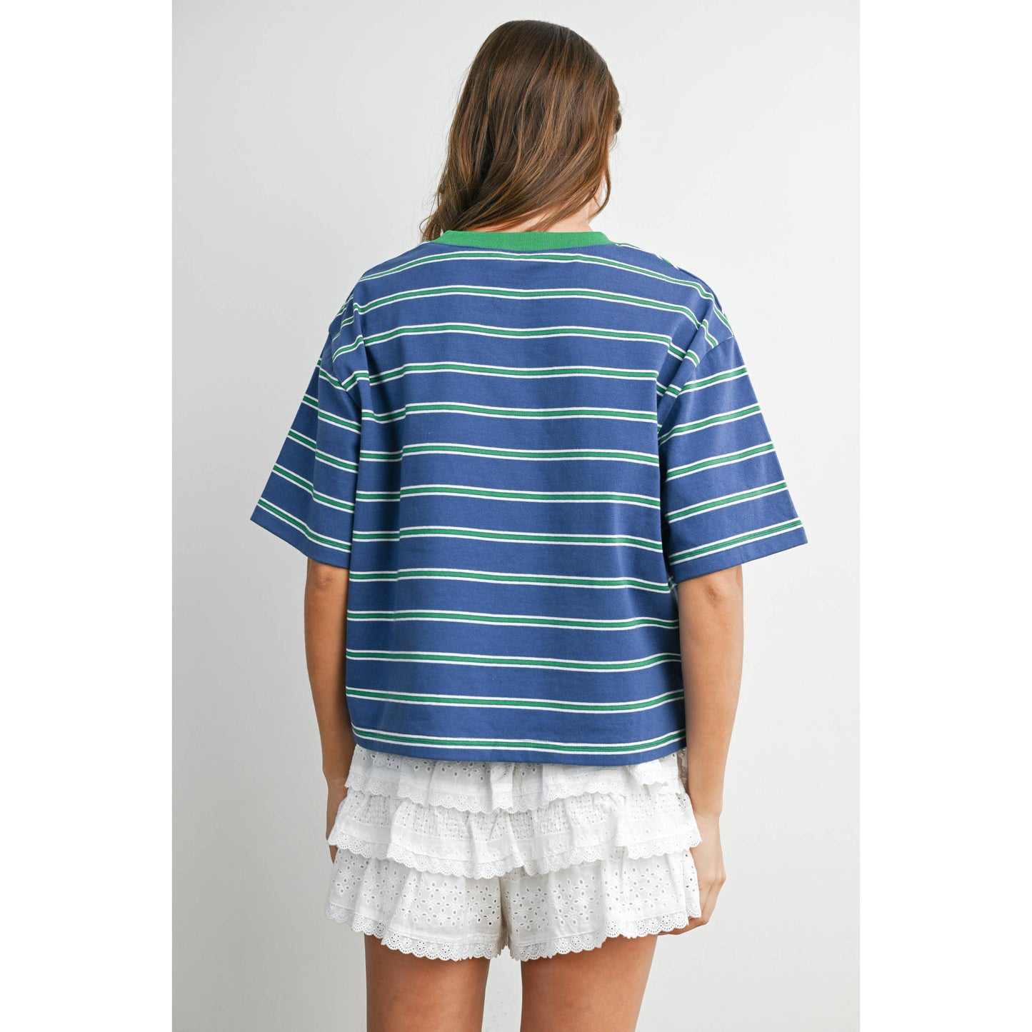 Cropped T-Shirt with stripes