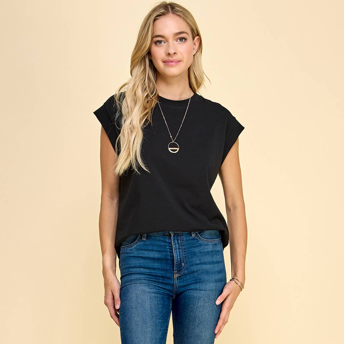 Les Amis - Short Sleeve Solid Top