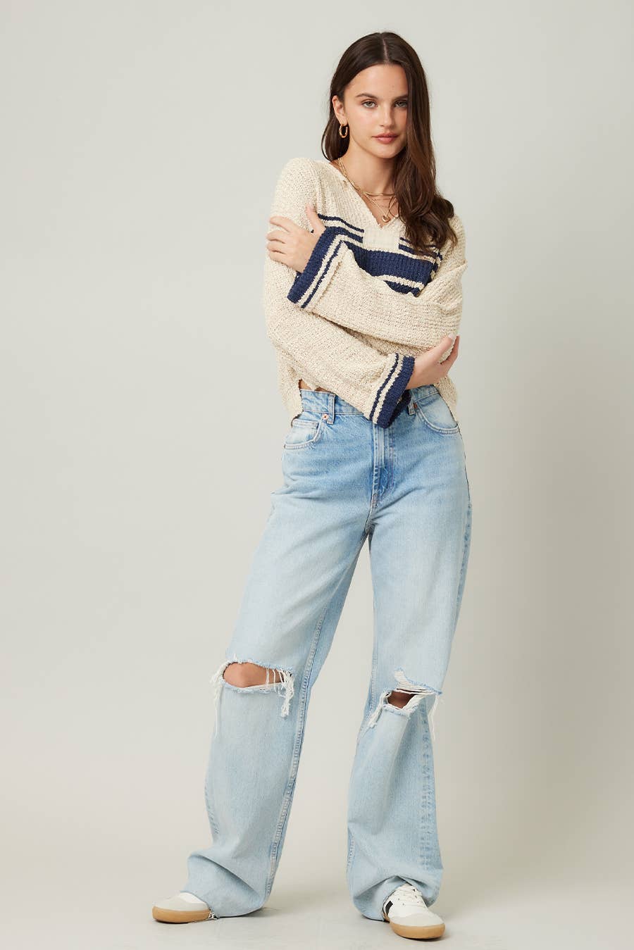 Striped Long Sleeve Sweater