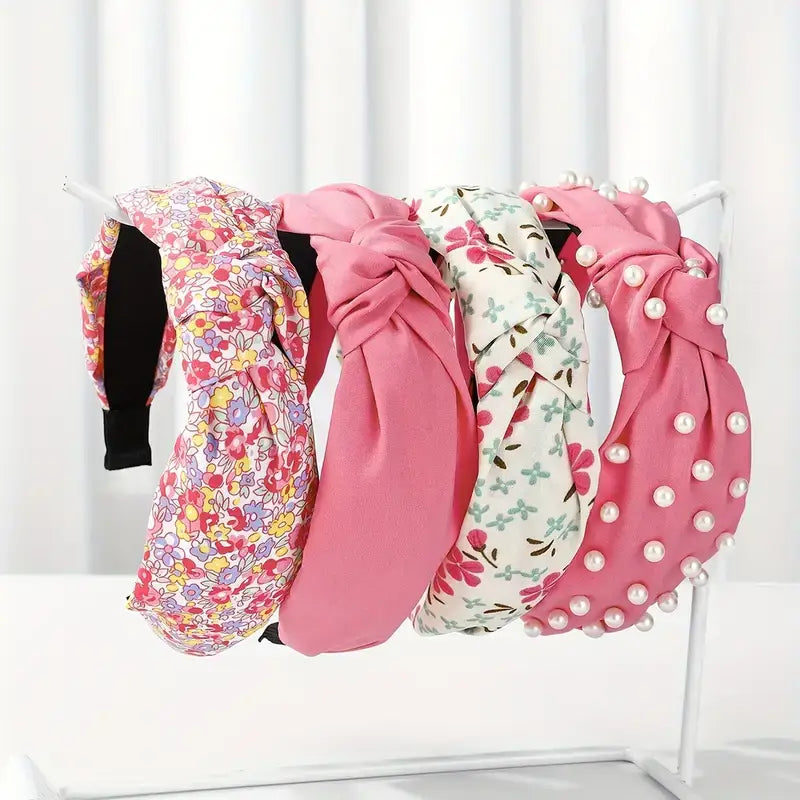 Kate Tuesday Jewelry - Spring Pinks Pack of 4 Headbands