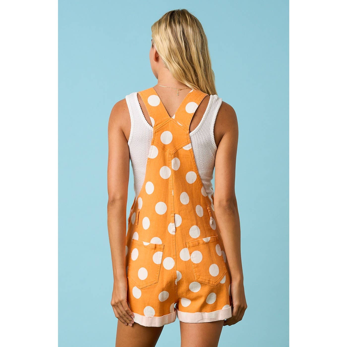 mittoshop - GAME DAY POLKA DOT ROMPER BIB OVERALLS