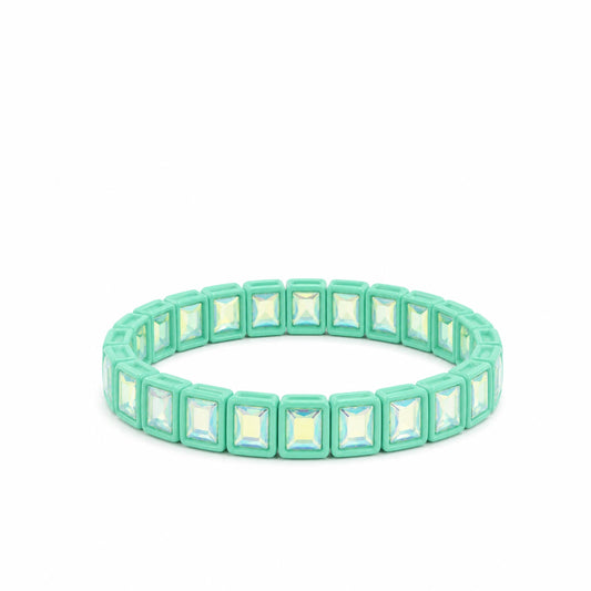 Girlie Girl Originals - BR-RS-1002 Mint Rhinestone Bracelet