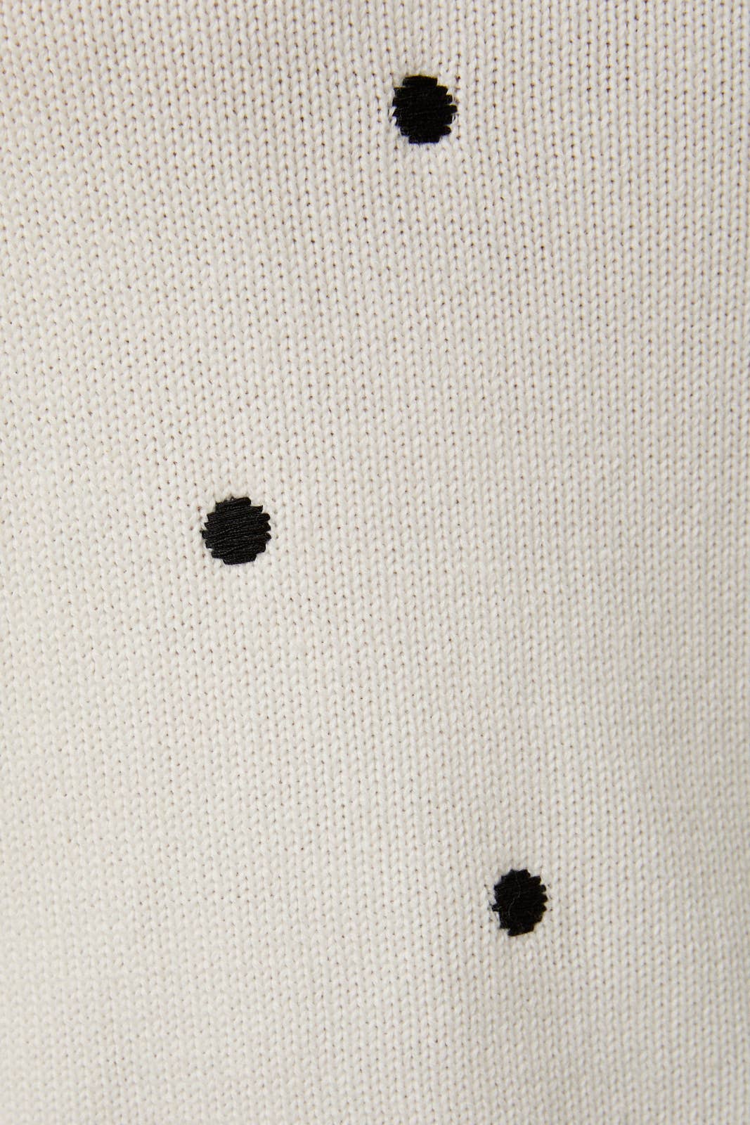 Sunday Edition - ROUND NECK PUFF SHORT SLEEVE "POLKA DOT" EMBROIDERED SWEATER