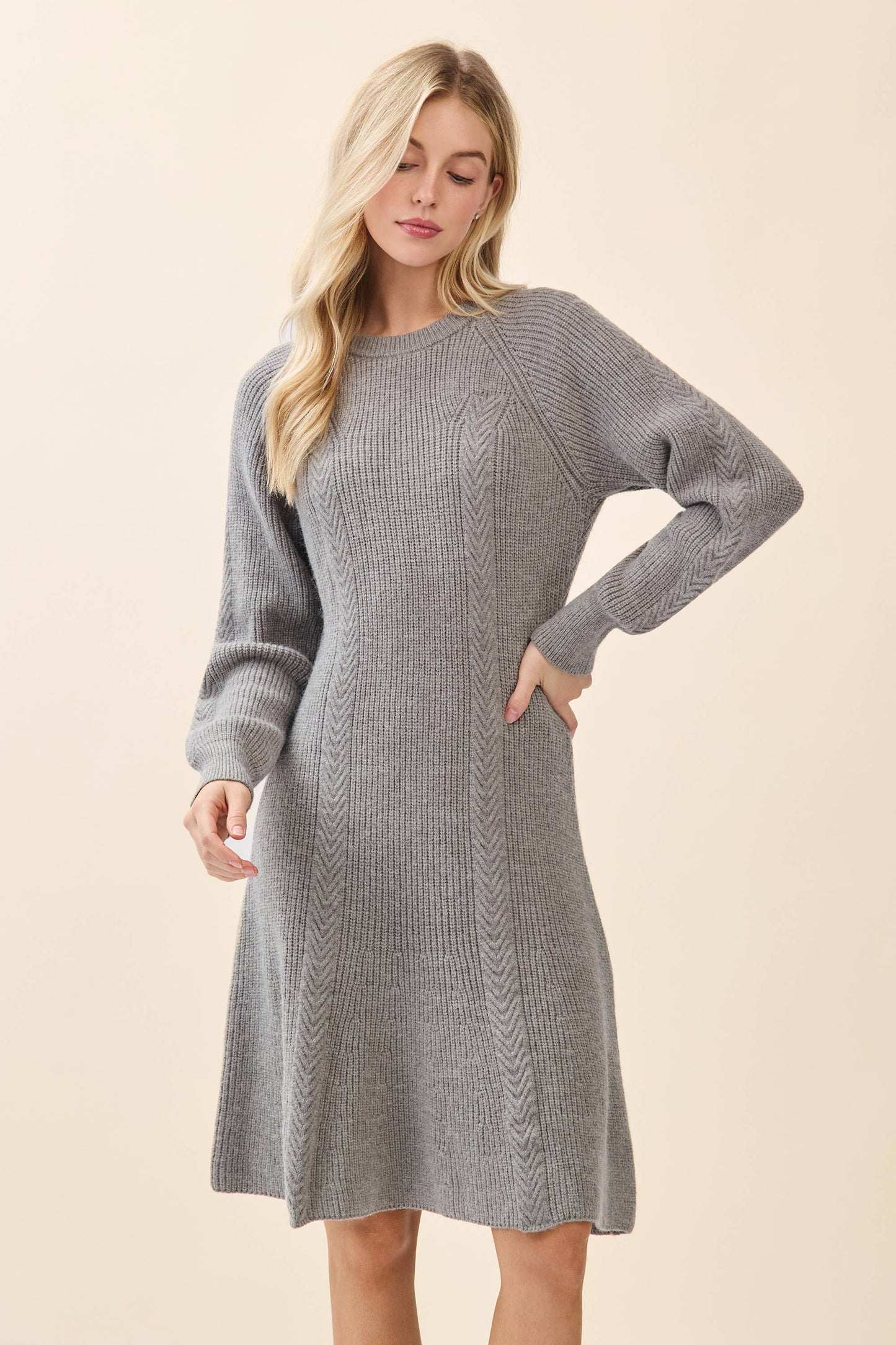 Ribbed Knit Sweater Dress OD52027