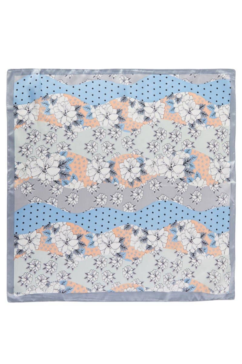 Wholesale Accessory Market - Summer Dreams Green Square Satin Scarf