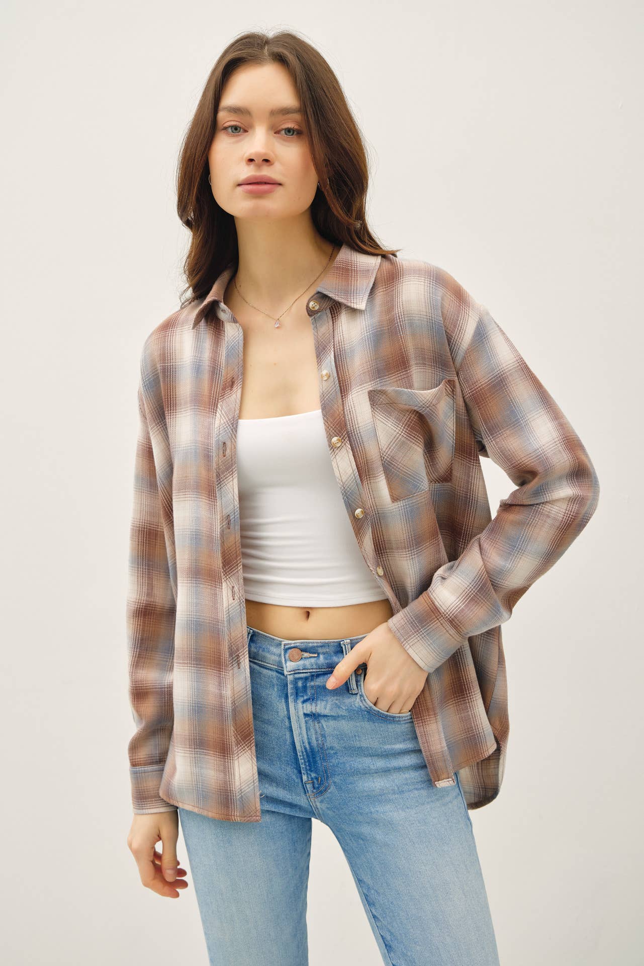 CAMBELL PLAID BOXY SHIRT