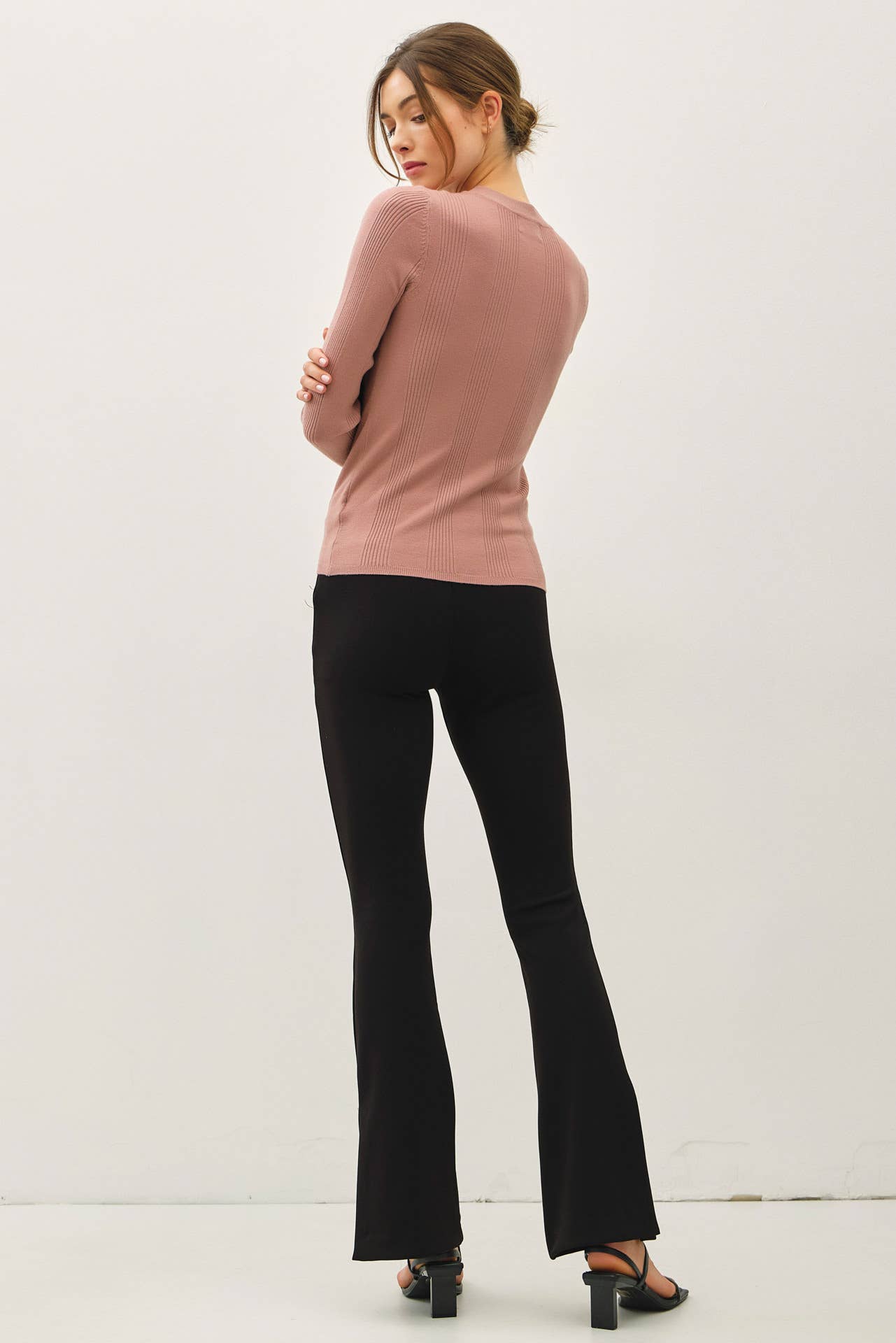 BASIC PATTERNED KNIT SWEATER