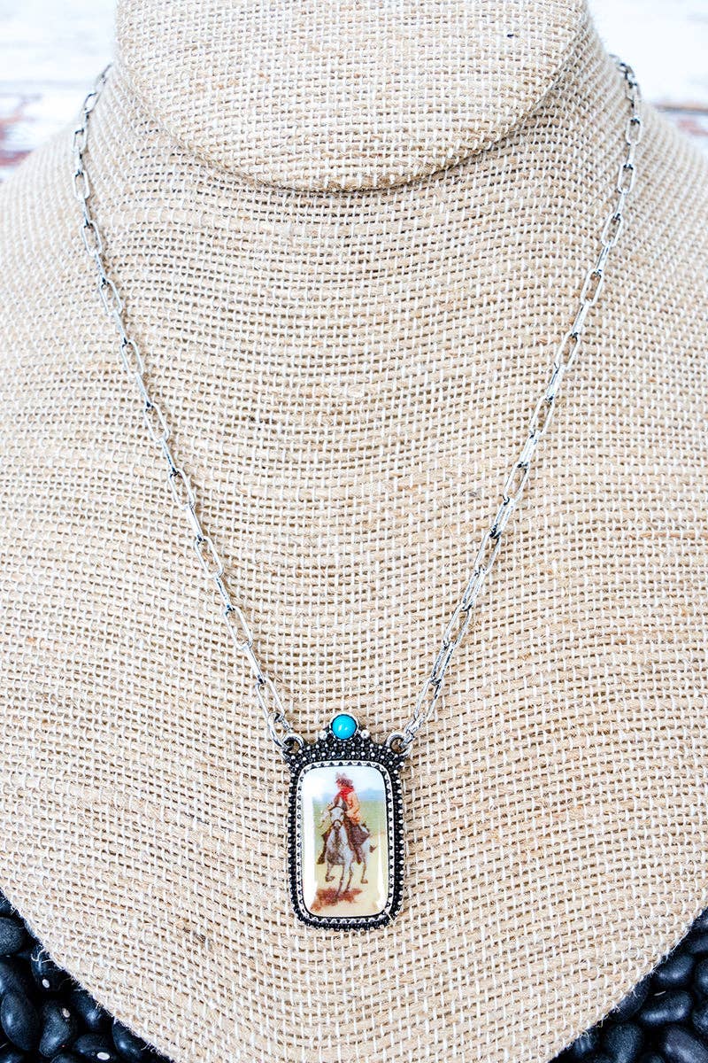 Wholesale Accessory Market - TIPI Graceful Rider Silvertone Necklace