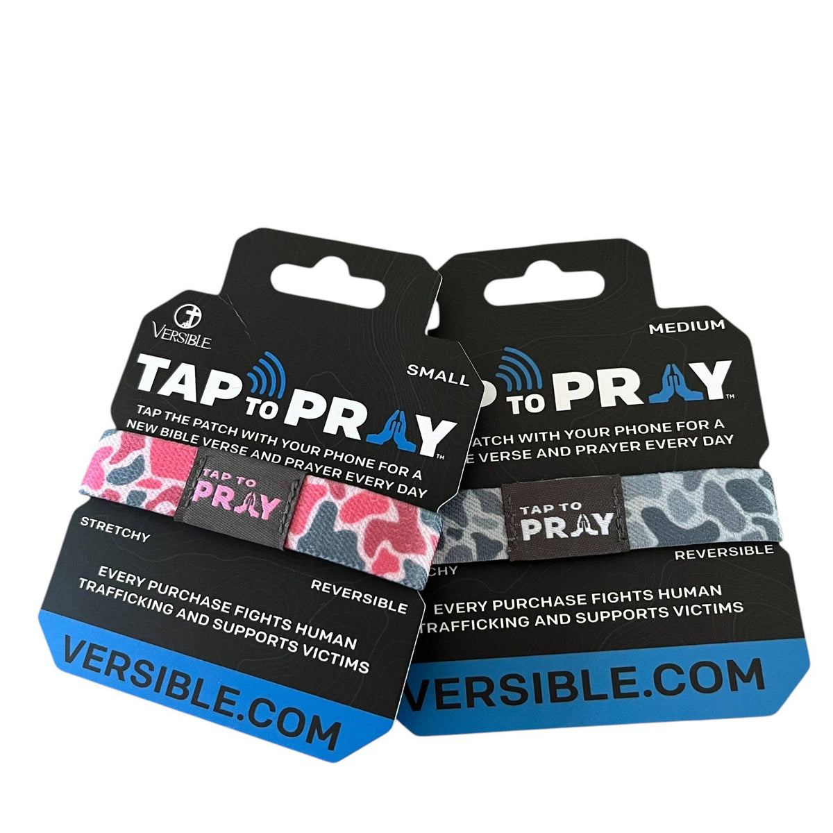 Tap To Pray - Tap To Pray® Wristband – River Rock Camo - Pink & Ash