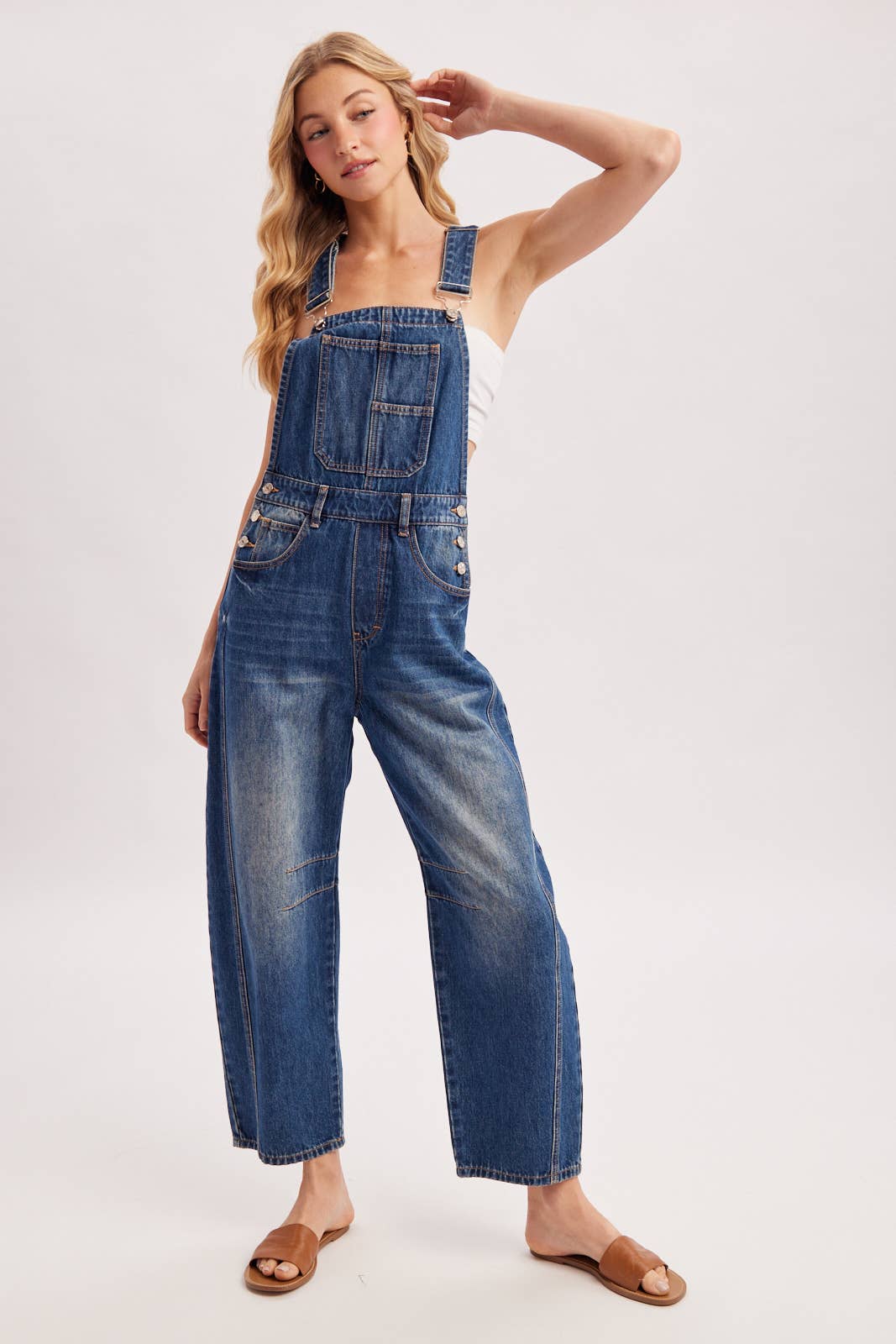 Bluivy - DENIM BARREL OVERALLS