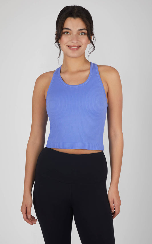 Women's Essential Rib Seamless Racerback Tank with Inner Bra