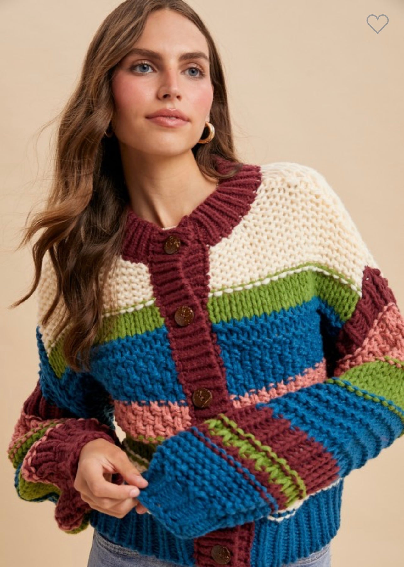Chunky cardigan sweater