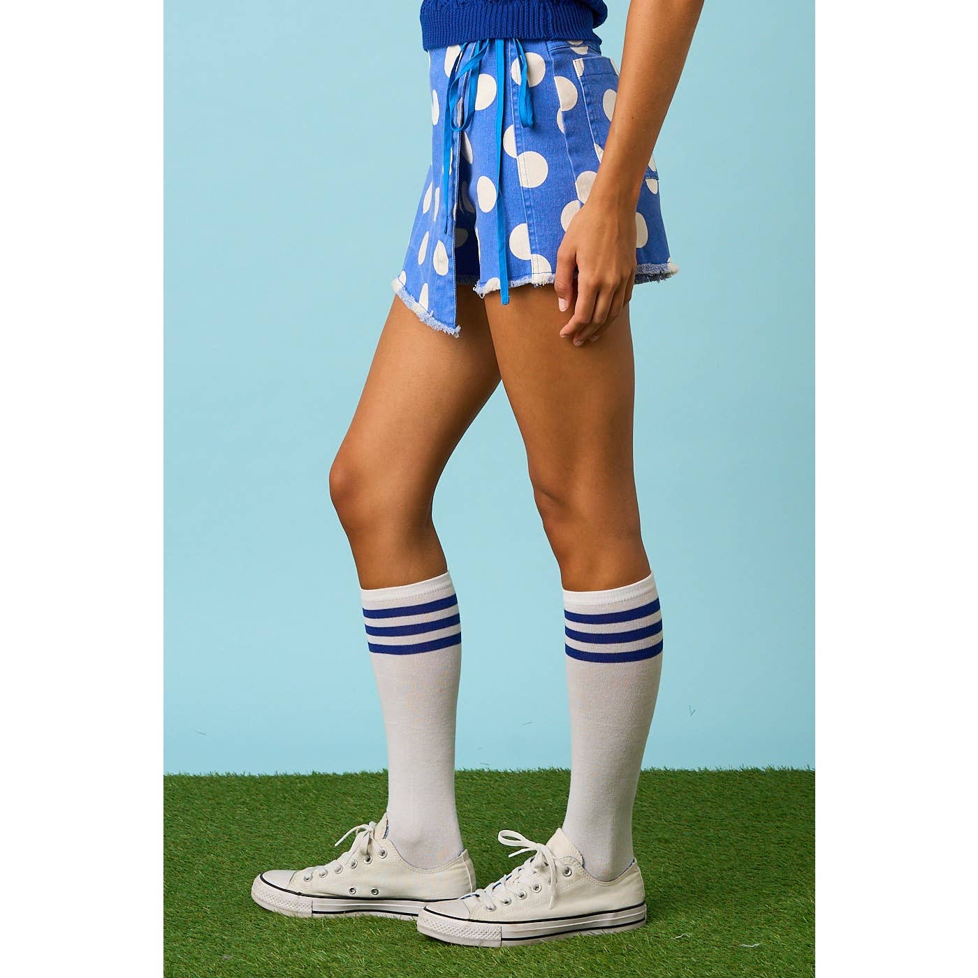 mittoshop - GAME DAY POLKA DOT OVERLAY WRAP FRONT MINI SKORT