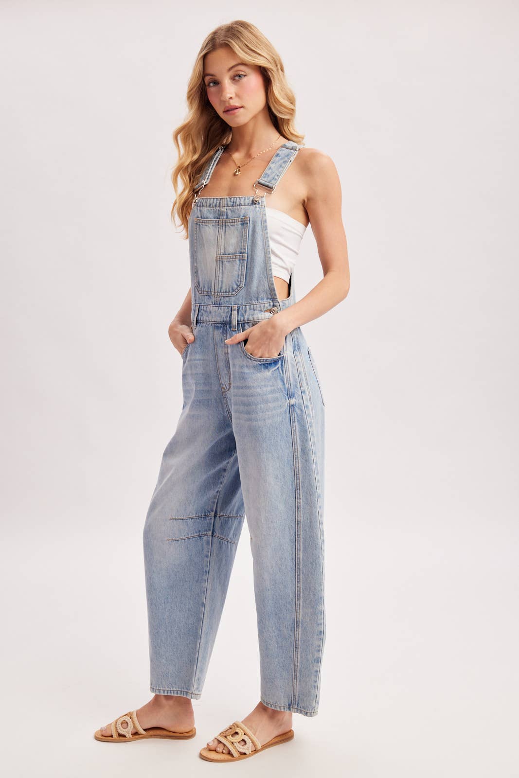 Bluivy - DENIM BARREL OVERALLS