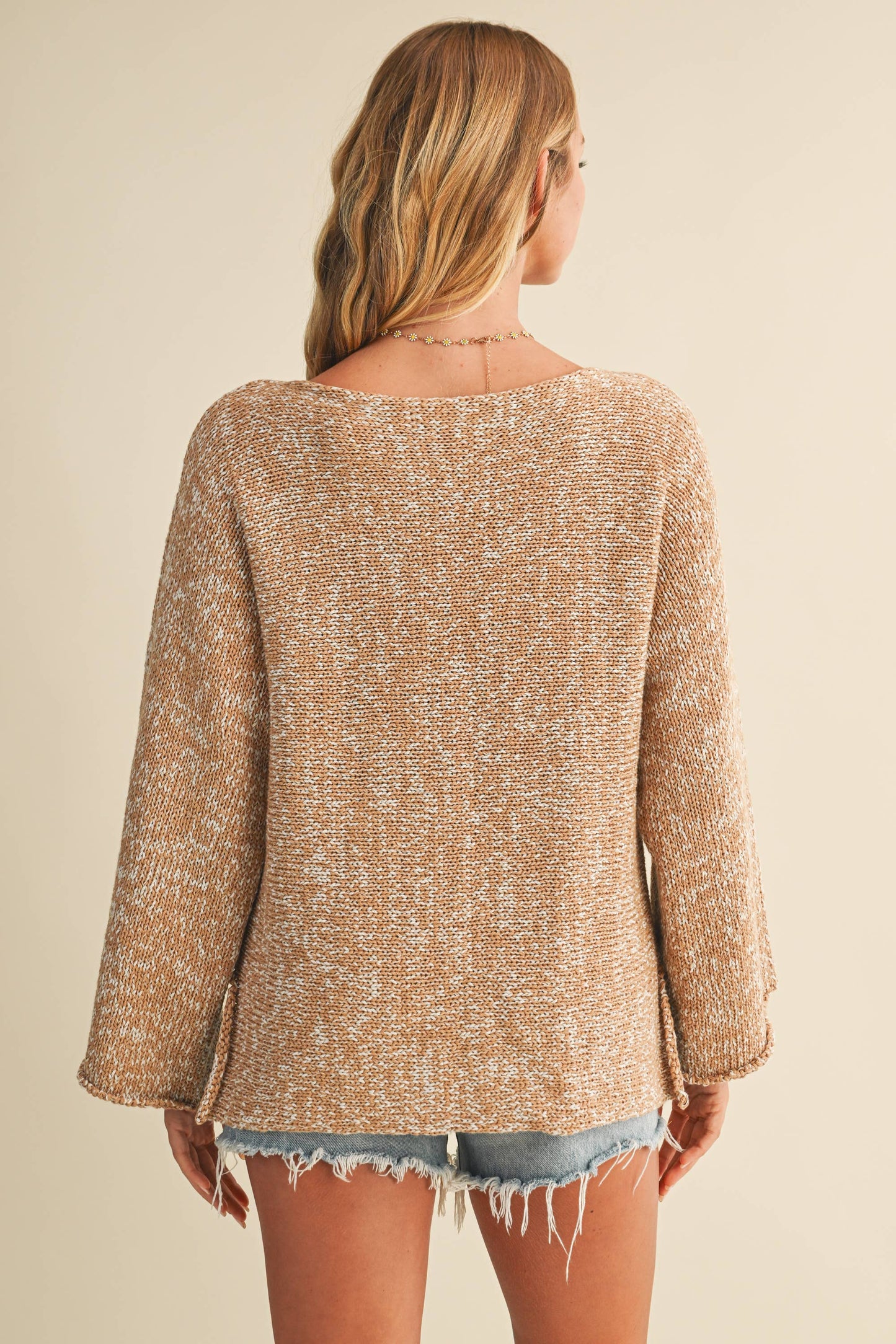 TWO TONE SWEATER TOP