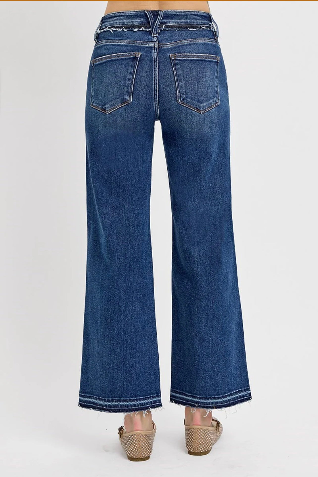 Risen tummy control high rise ankle wide