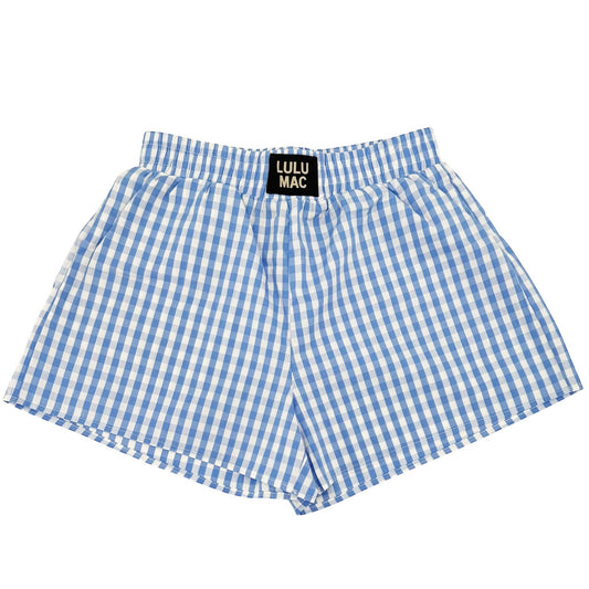 Gingham short blue