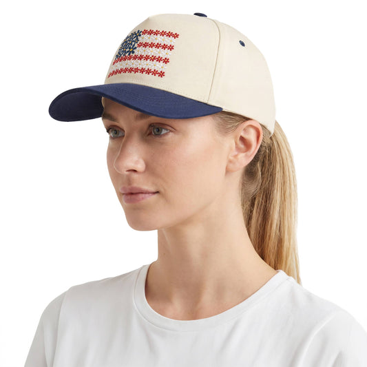 Floral Flag Pattern Trucker Hat