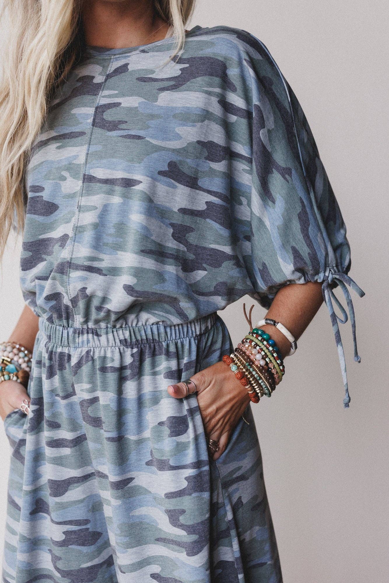 Three Bird Nest - Carolina Comfy Wide Leg Jumpsuit - Camo