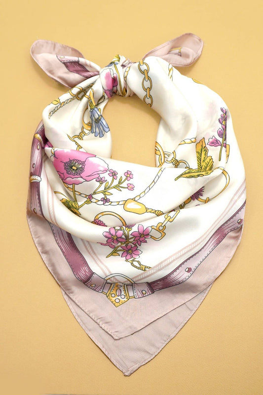 JOSSLYN by wall to wall - Vintage Floral Print Bandana Scarf | 40SC703