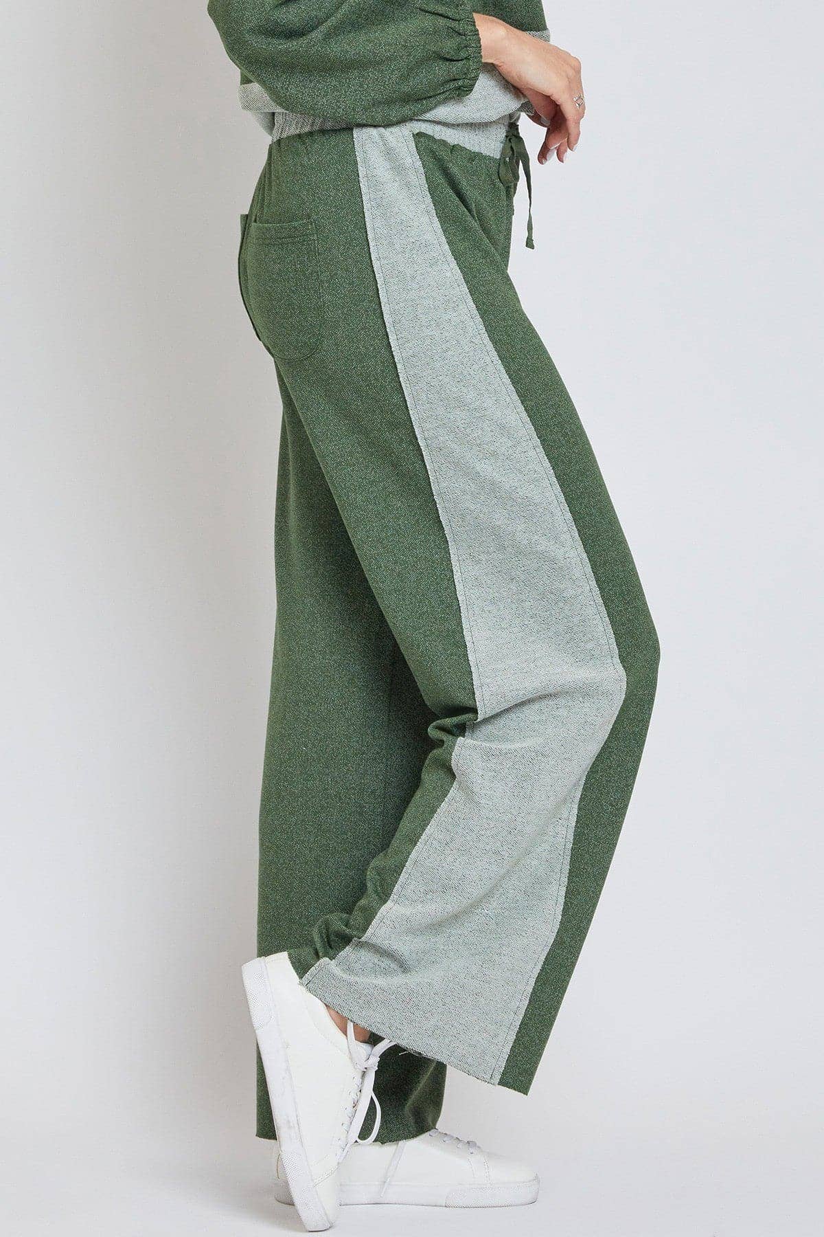 Pull On Wide Leg Pant with Raw Edge Hem-WP896RT