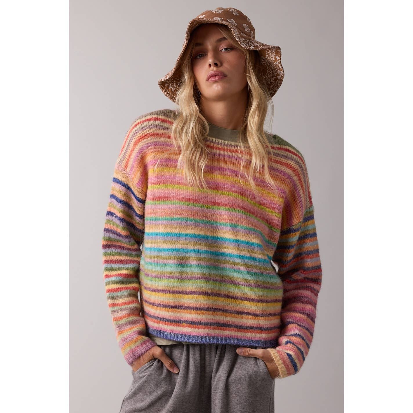 Wishlist Apparel - RAINBOW KNIT SWEATER / WL25-11416
