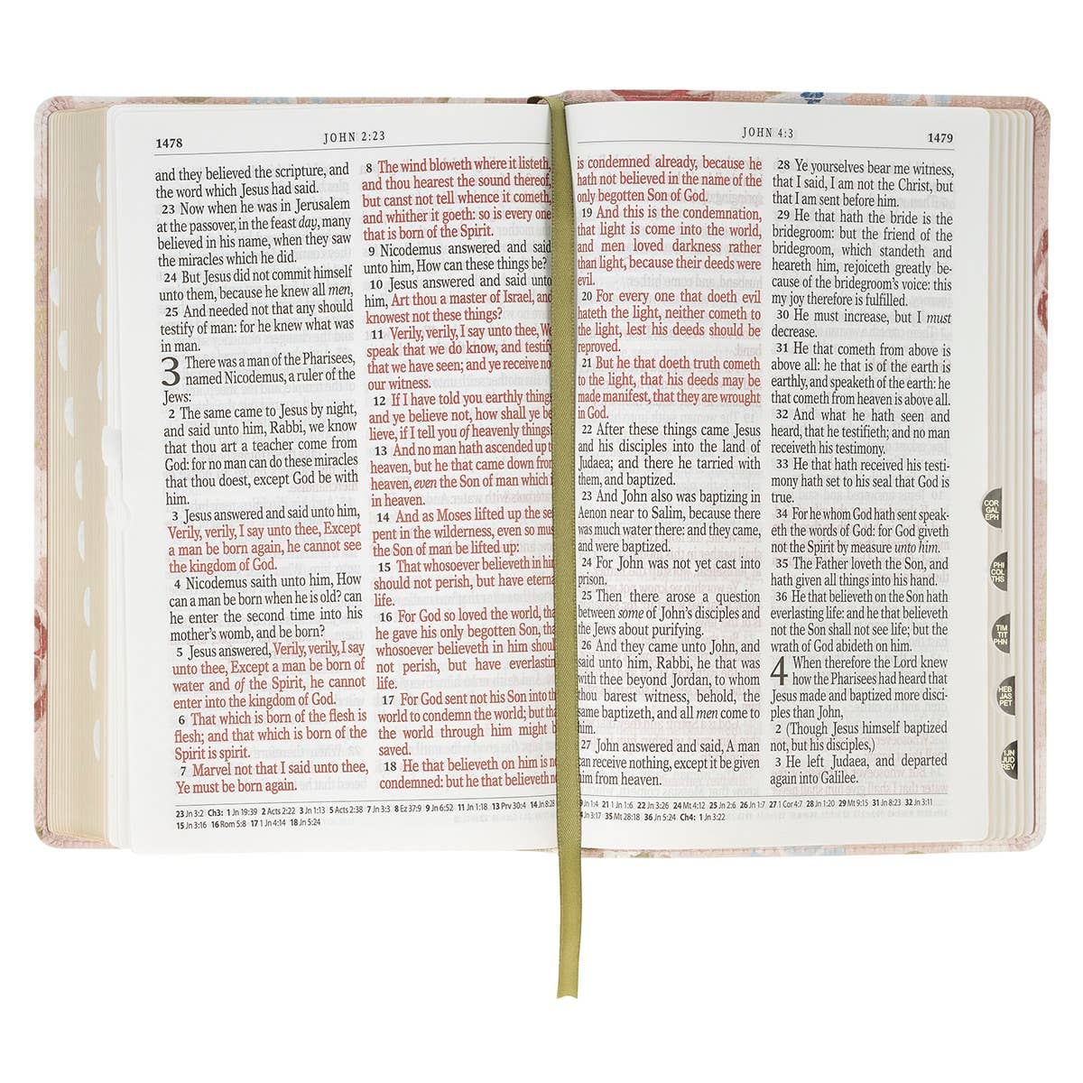 Christian Art Gifts - KJV Bible Giant Print Standard-size Faux Leather FloralPrint