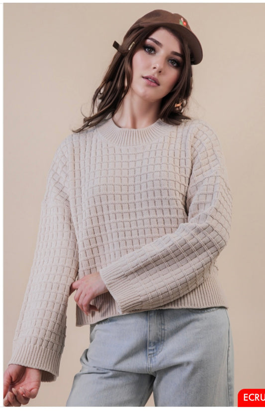 Oversized texture sweater