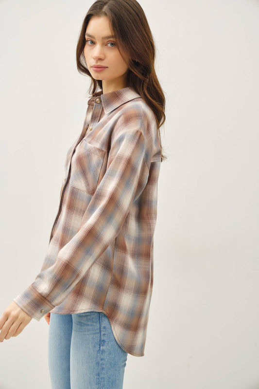 CAMBELL PLAID BOXY SHIRT
