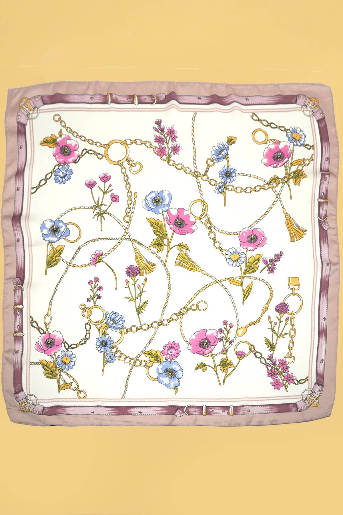 JOSSLYN by wall to wall - Vintage Floral Print Bandana Scarf | 40SC703