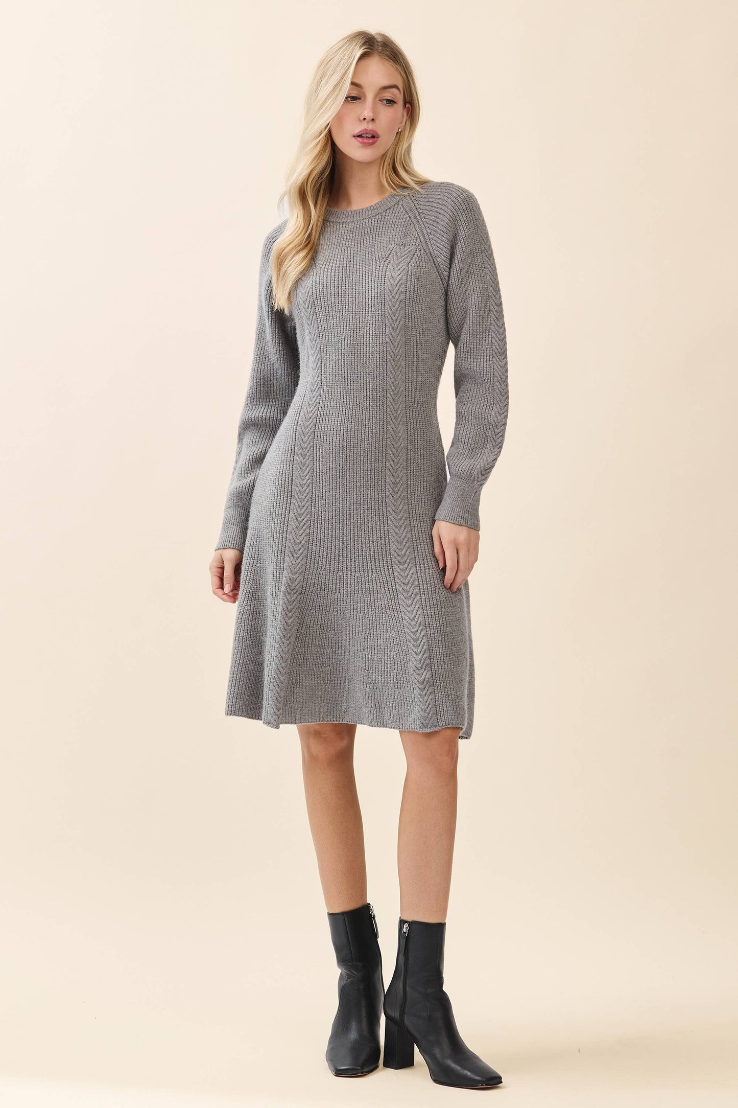 Ribbed Knit Sweater Dress OD52027