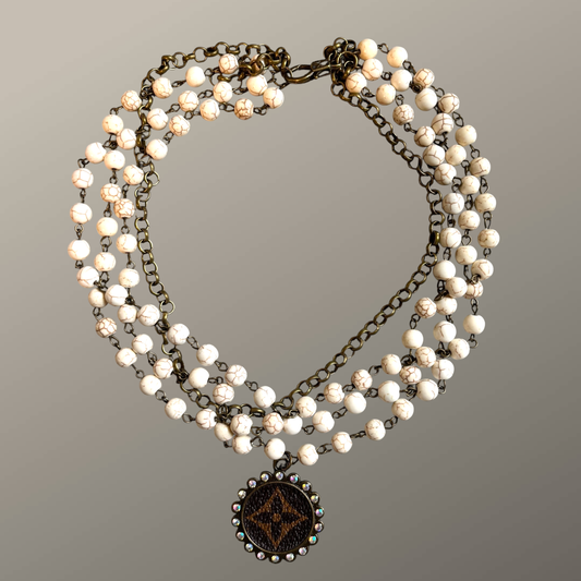 Junk And The Gypsy - White Howlite Turquoise Layered Necklace