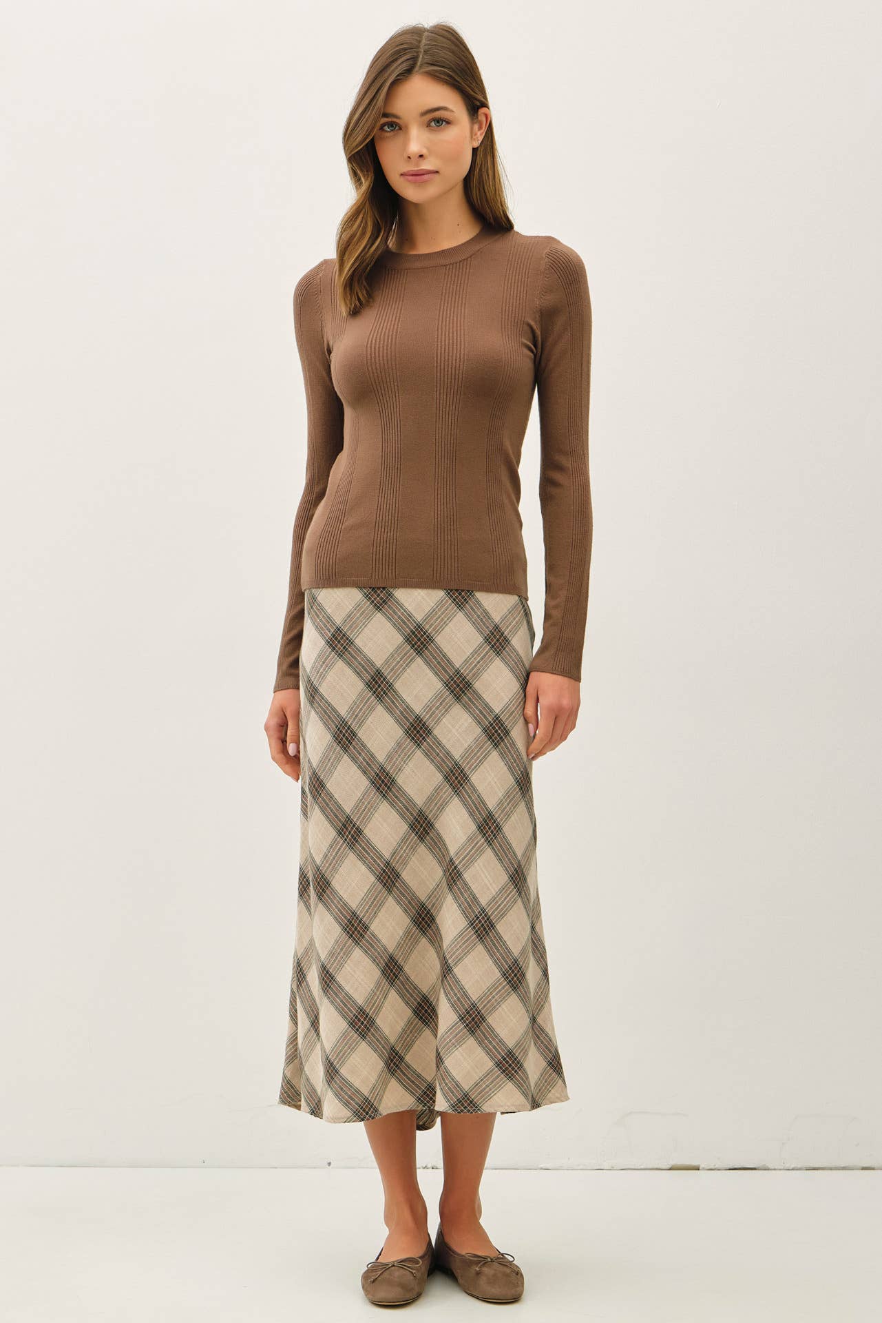 BASIC PATTERNED KNIT SWEATER