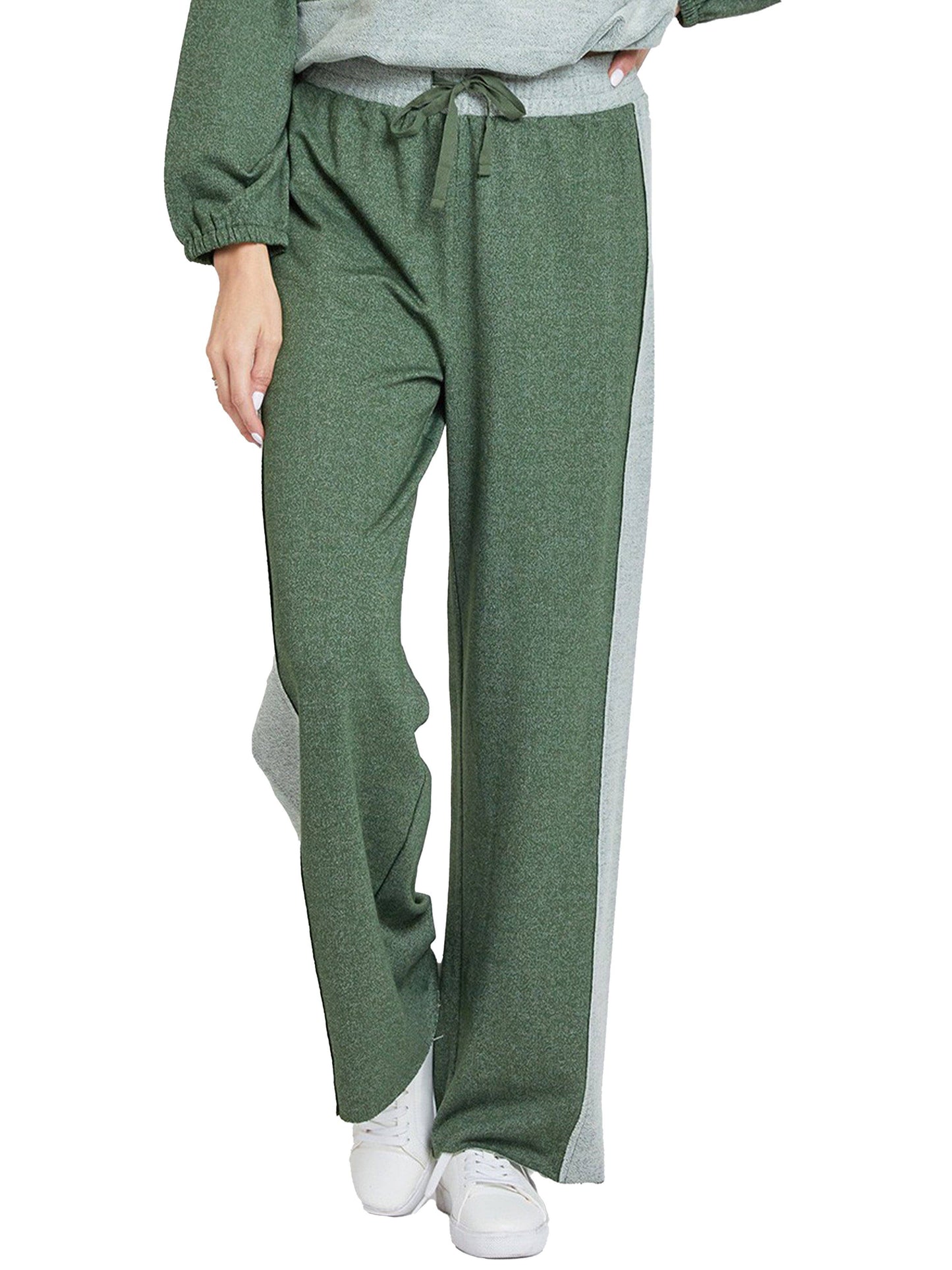 Pull On Wide Leg Pant with Raw Edge Hem-WP896RT
