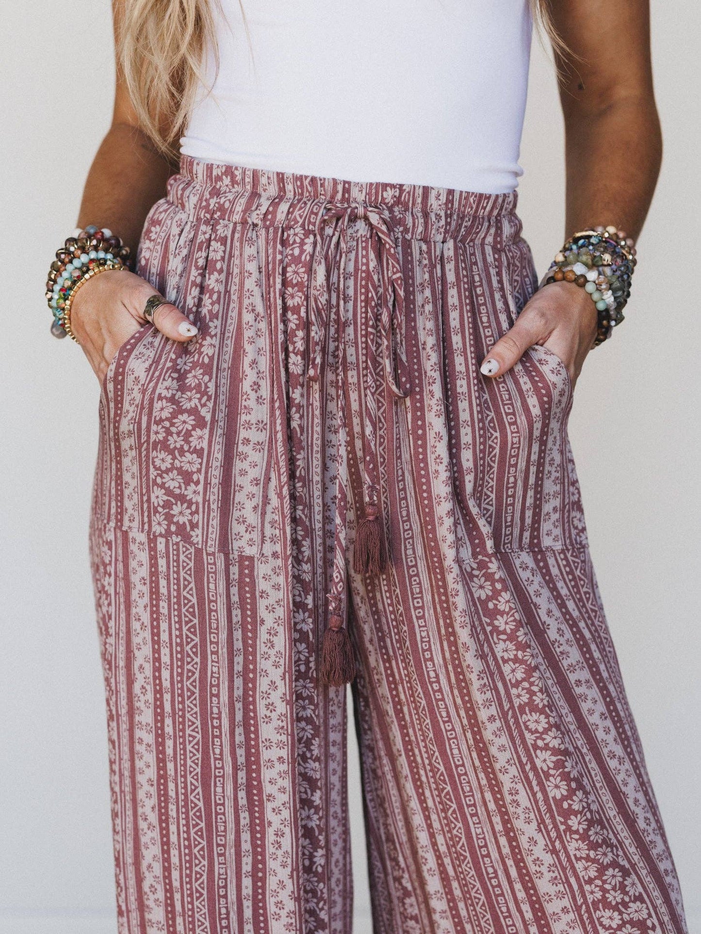 Ashlynn Rose Jogger Pants - Rose
