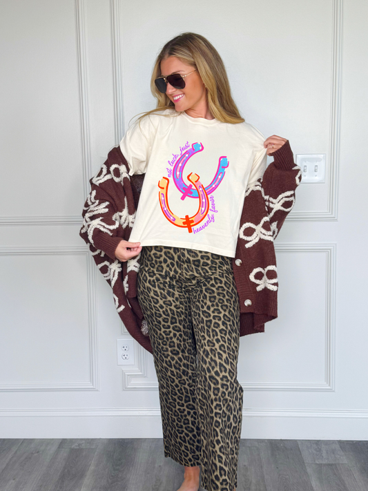 Poppy & Pine - No luck just heavenly favor Crop Tee