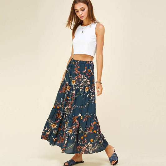 Three Layered Floral Skirt