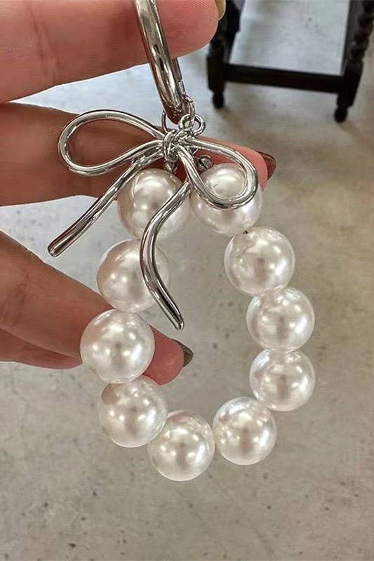 BAG CHARM-PEARL KEYCHAIN BAG CHARM | 40KC139