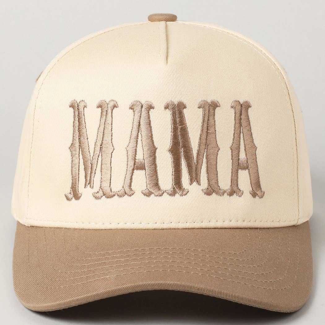 MAMA Typographic Design Embroidery Baseball Cap